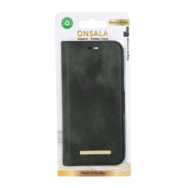 ONSALA iPhone 15 Pro Max Fodral ECO 2in1 MagSafe Grön