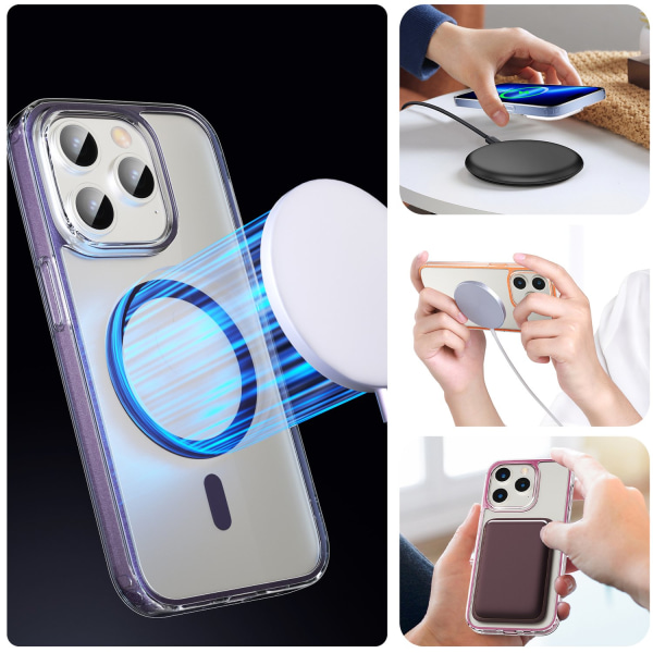 ColorPop iPhone 15 Pro Skal CH MagSafe Transparent/Lila