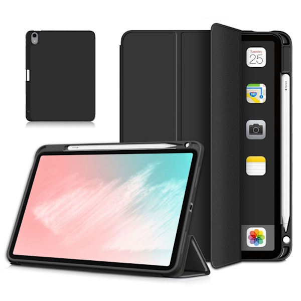 iPad Air 2025-2020 Fodral Tri-Fold Svart Black Svart