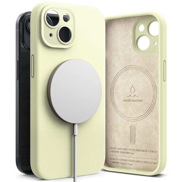 Ringke iPhone 15 Skal MagSafe Silikon Sunny Lime