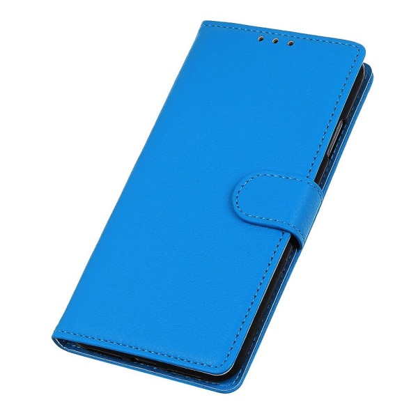 Samsung Galaxy S21 Plus - Litchi Plånboksfodral - Blå Blue Blå