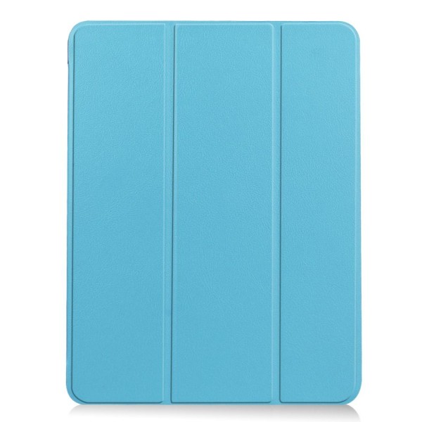 iPad Air 2020/2022/2024 Fodral Tri-Fold Litchi Blå Blue Blå