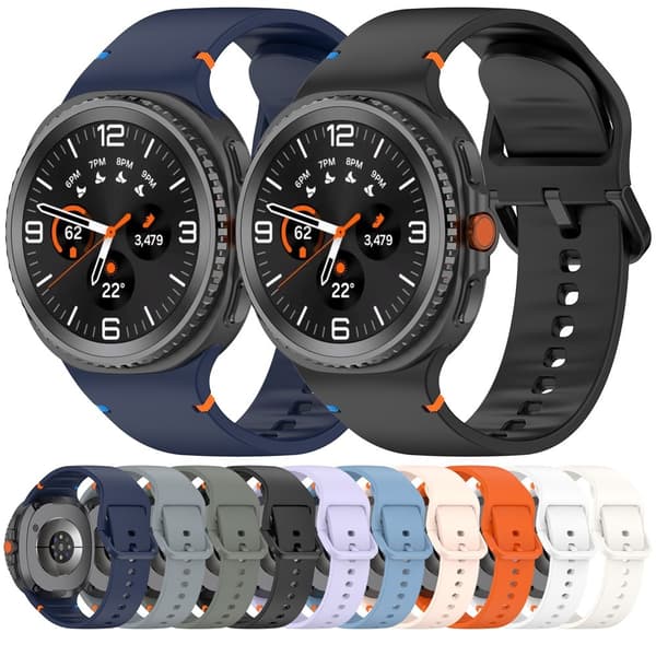 Galaxy Watch 8 46/44/40 mm Klockarmband Silkon Orange