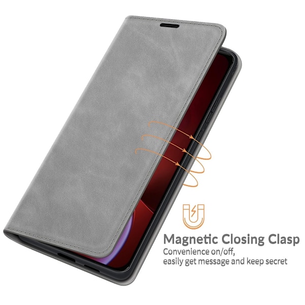 iPhone 13 Pro - Skin Touch Flip Fodral - Grå