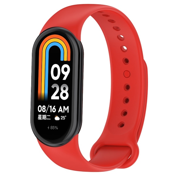 Xiaomi Smart Band 9/8 Armband Solid Silikon Röd