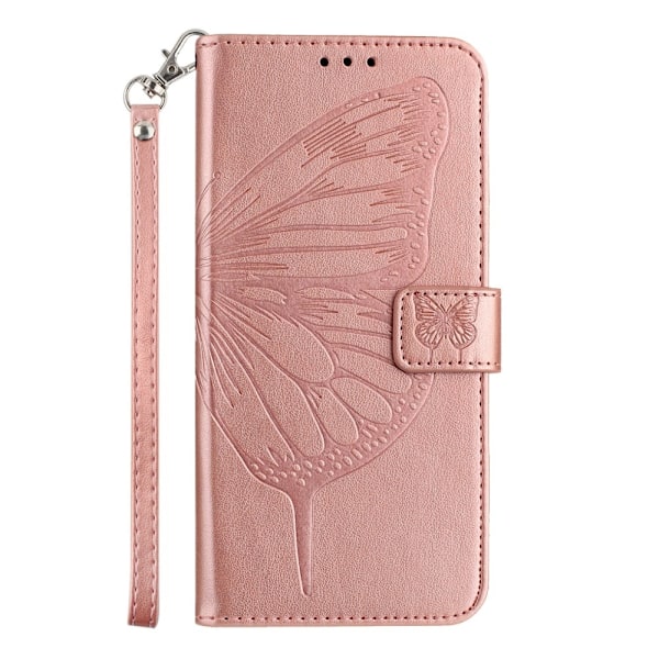 Google Pixel 9a Fodral Fjäril Tryck Roséguld