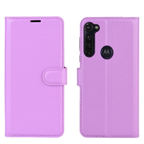 Motorola Moto G Pro - Litchi Plånboksfodral - Lila Purple Lila