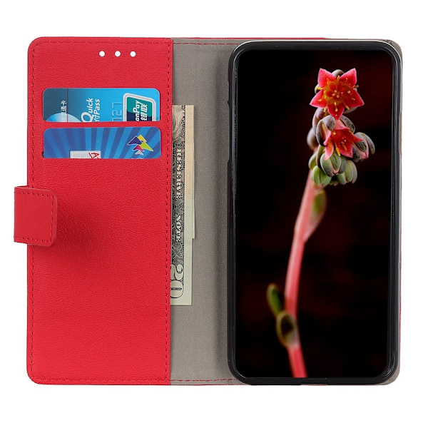 iPhone 12 Pro Max - Läder Fodral - Röd Red Röd