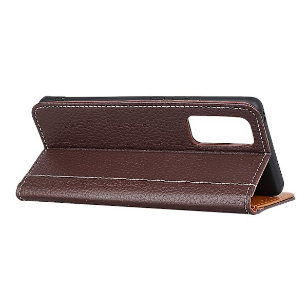 Samsung Galaxy A72 - Litchi Läder Fodral - Brun Brown Brun