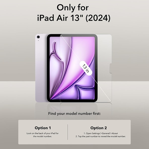 ESR iPad Air 13 2025/2024 Skärmskydd 2-PACK Paper Feel