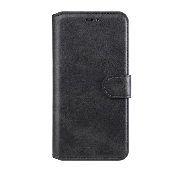 Xiaomi Redmi 9T - Solid Läder Fodral - Svart Black Svart