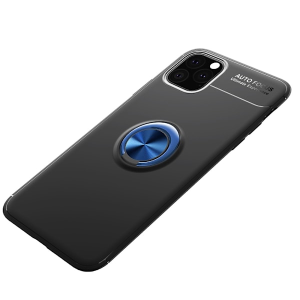 iPhone 11 Pro Max - Ring Skal - Funkar med magnethållare - Svart/Blå Svart/Blå Svart/Blå