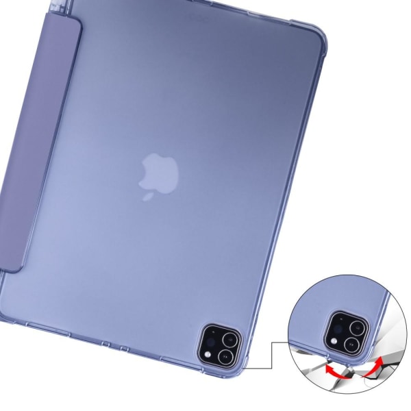 iPad Pro 12.9 Fodral Tri-Fold Pennhållare Lila