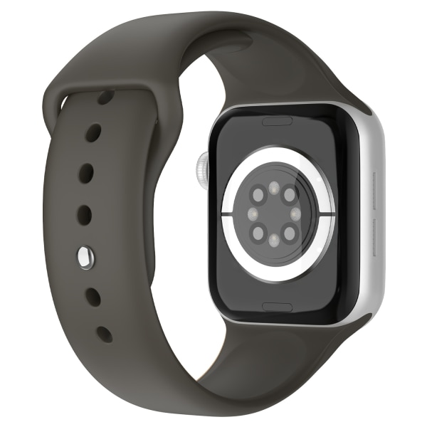 Apple Watch 42/44/45/49 mm Silikon Armband (S/M) Mörk Brun