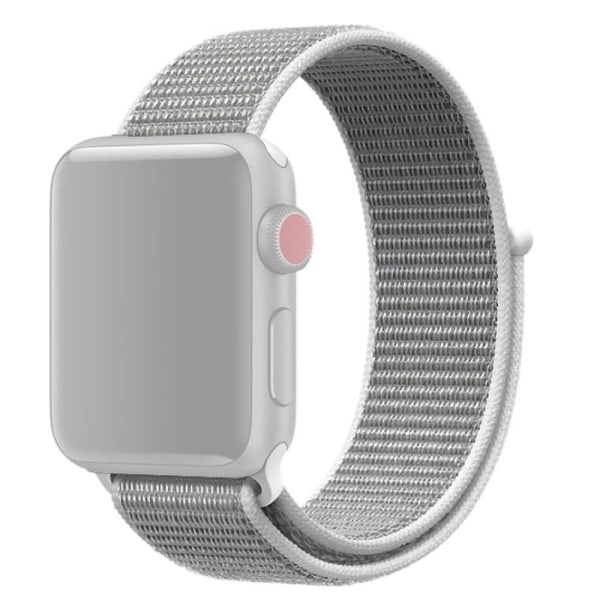Nylon Loop Armband Justerbart Apple Watch 41/40/38 mm - Vit White Vit