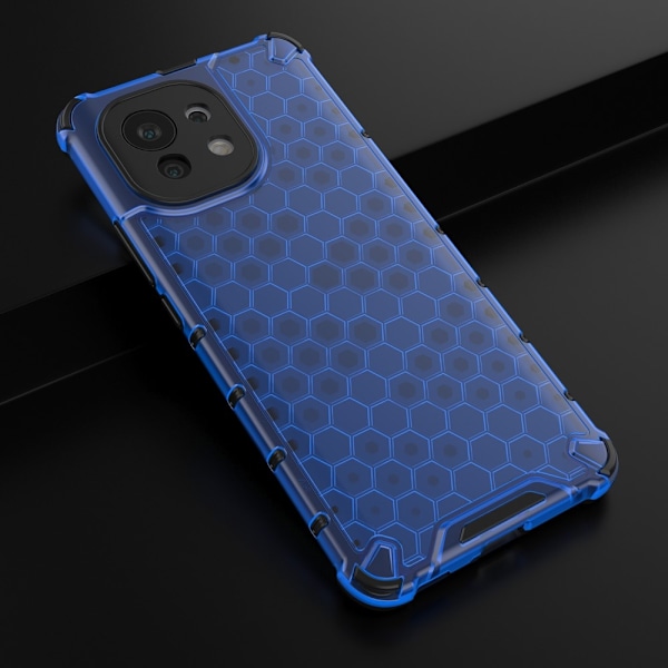 Xiaomi Mi 11 - Armor Honeycomb Textur Skal - Blå Blue Blå