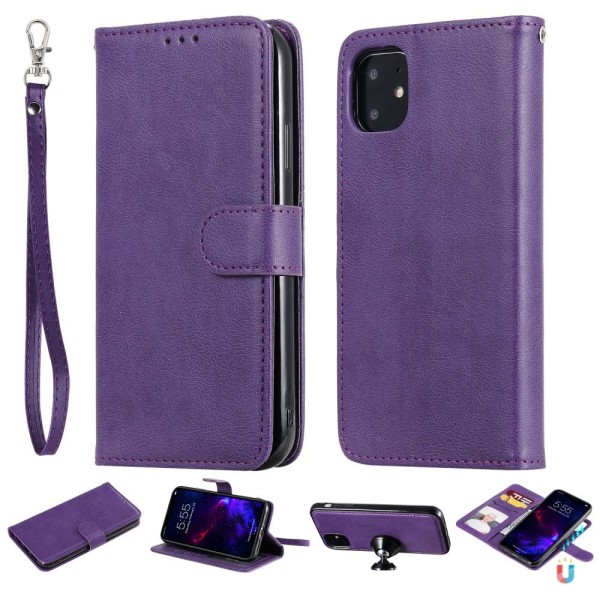 iPhone 11 - Plånboksfodral/Magnet Skal 2in1 - Lila Purple Lila