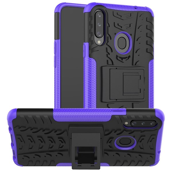 Samsung Galaxy A20s - Ultimata Stöttåliga Skalet med Stöd - Lila Purple Lila