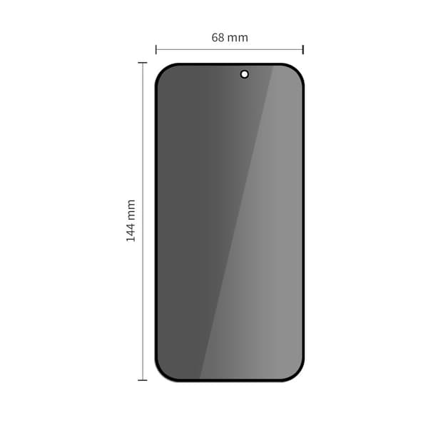Tech-Protect iPhone 16 / 15 2-PACK Skärmskydd Quick Set Spy+ Privacy