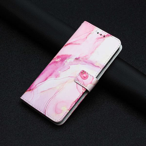 Samsung Galaxy S26 Plus Fodral Läder Marmor Roséguld