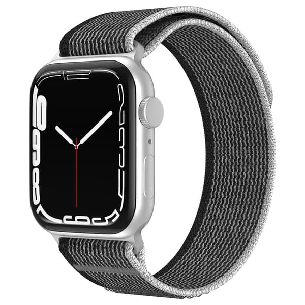 Apple Watch 42/44/45/46/49 mm Armband Nylon Trail Loop Svart/Grå