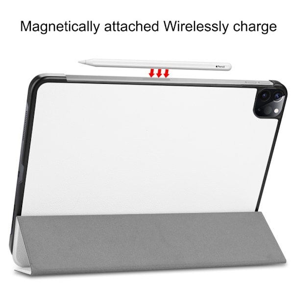 iPad Air 2025-2020 / Pro 11 Fodral Tri-Fold Vit White Vit