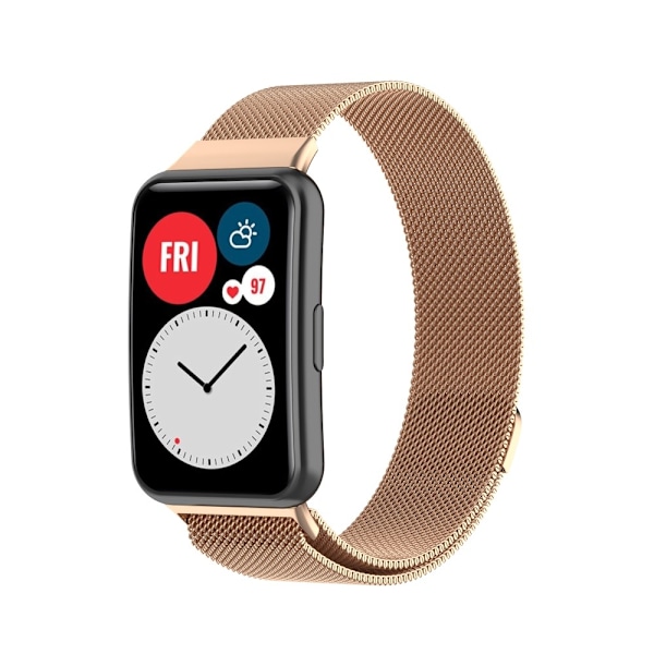 Milanese Loop Metall Armband Huawei Watch Fit - Roséguld Roséguld Roséguld