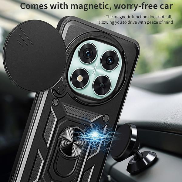 Xiaomi Redmi Note 14 Pro 5G Skal CamShield Hybrid Ring Silver