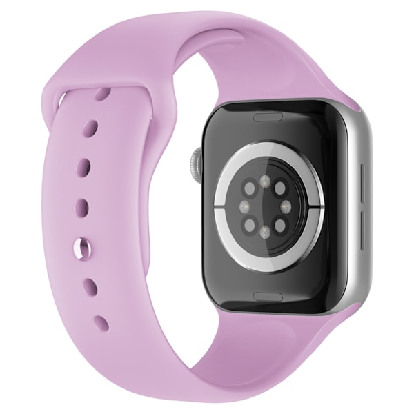Apple Watch 42/44/45/49 mm Silikon Armband (S/M) Ljus Lila