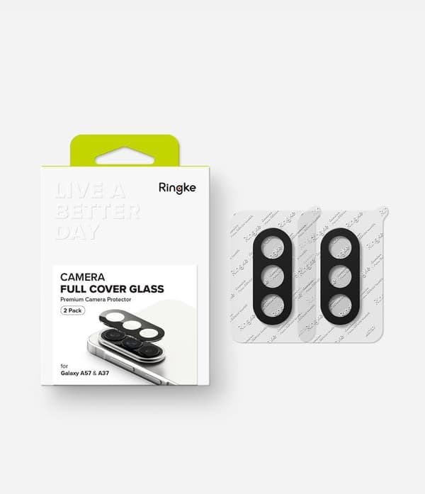 Ringke Galaxy A57 / A37 2-PACK Linsskydd Härdat Glas Svart