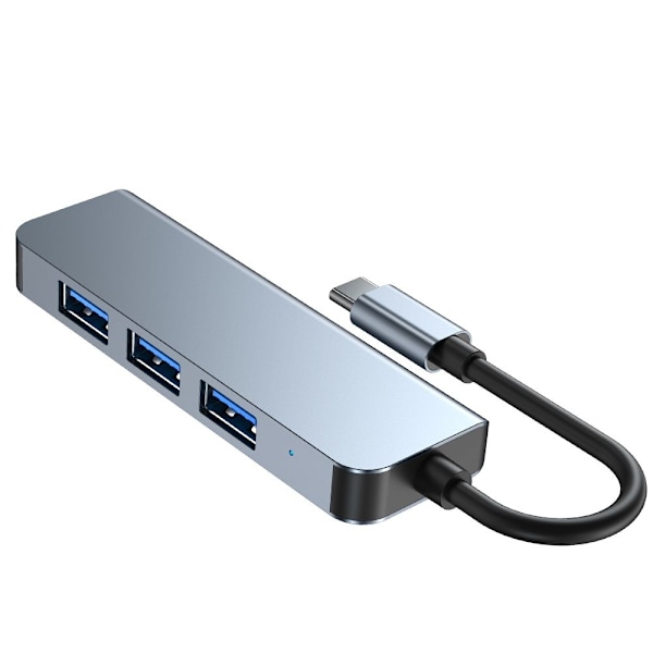 Tech-Protect 4in1 USB-C Hub 4x USB-A Grå