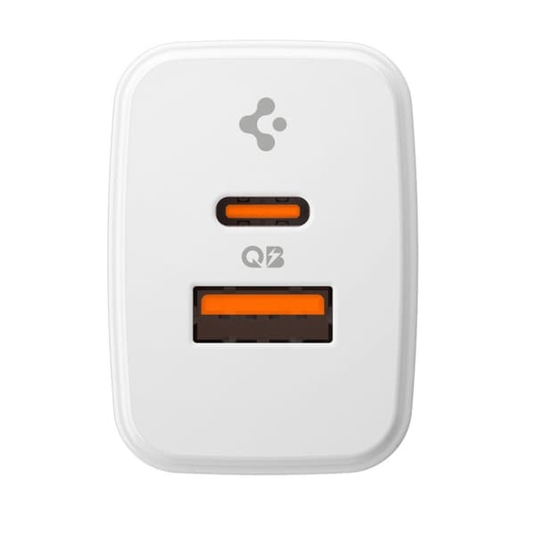 Spigen 20W Väggladdare USB-C / USB-A Essential Vit