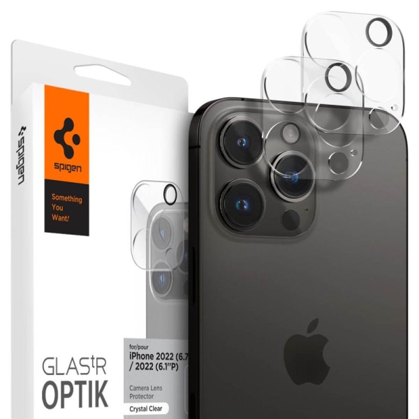 Spigen iPhone 14 Pro / 14 Pro Max 2-PACK Optik GLAS.tR Linsskydd