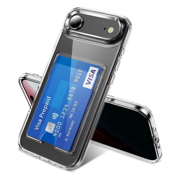iPhone Air Skal Med Kortfack Transparent