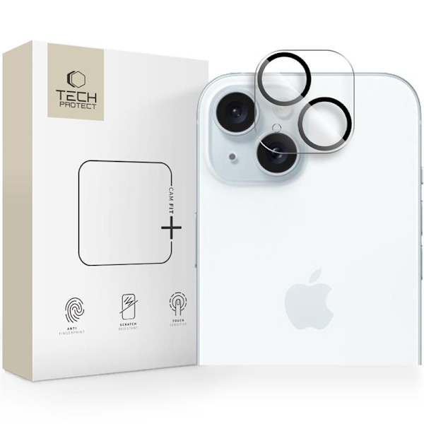Tech-Protect iPhone 15/15 Plus/14/14 Plus Linsskydd CamFit+