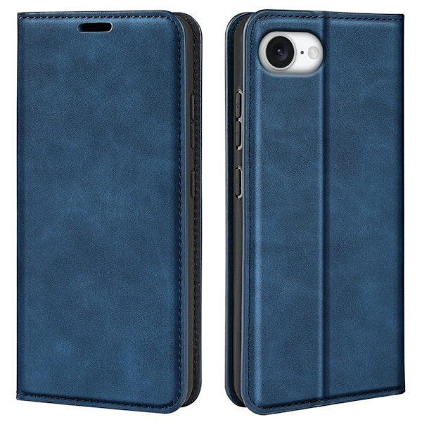 iPhone 16e Fodral Flip Skin Touch Blå