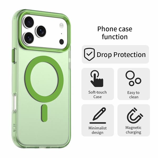 iPhone 17 Pro Max Skal MagSafe Hybrid Grön