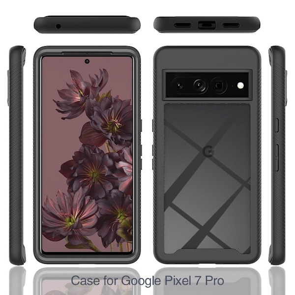 Google Pixel 7 Pro Skal 360 Shockproof Hybrid Svart