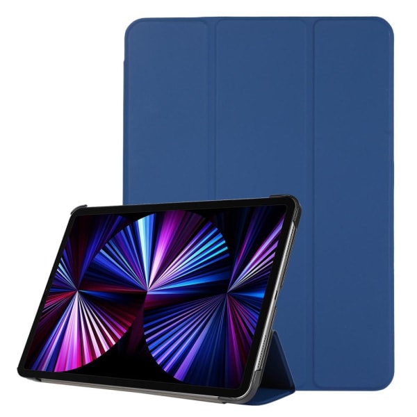 iPad Pro 11 (2018/2020/2021) - Tri-Fold Läder Fodral - Mörk Blå Mörkblå