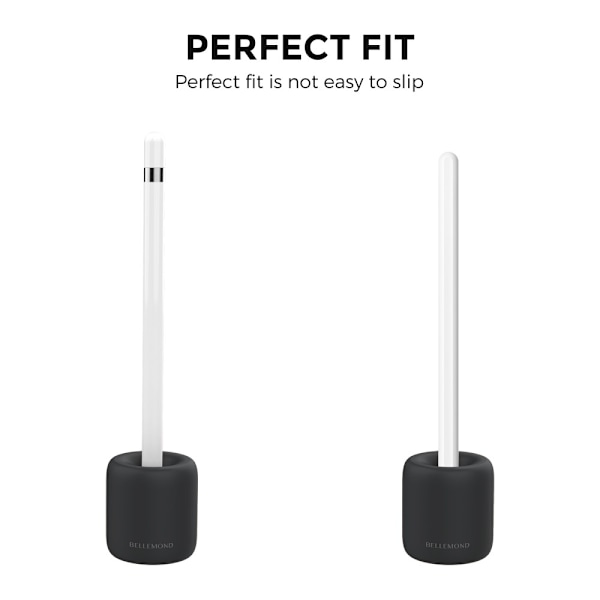 AHASTYLE Apple Pencil 1/2/Pro Vertikal Silikon Ställ Svart