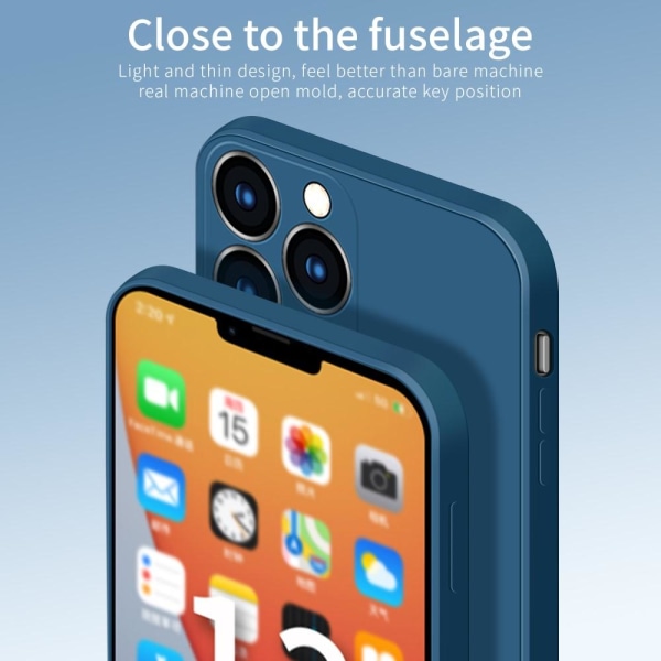 iPhone 13 Pro Max - PINWUYO Liquid Silikon Skal - Blå