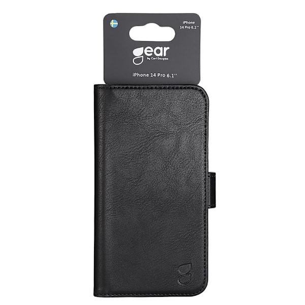 GEAR iPhone 14 Pro Fodral Läder Svart