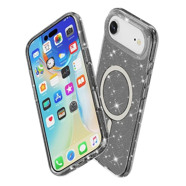 iPhone Air Skal MagSafe Glitter Svart