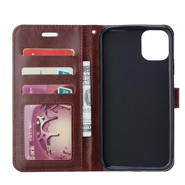 Samsung A51 - Crazy Horse Fodral - Brun Brown Brun