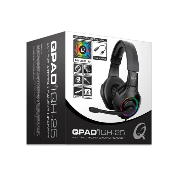 QPAD Gaming Headset QH25 Svart