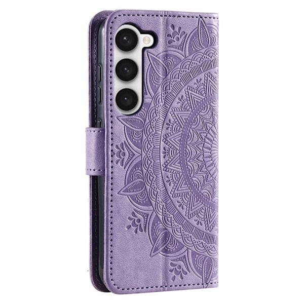 Samsung Galaxy S23 Fodral Mandala Läder Lila
