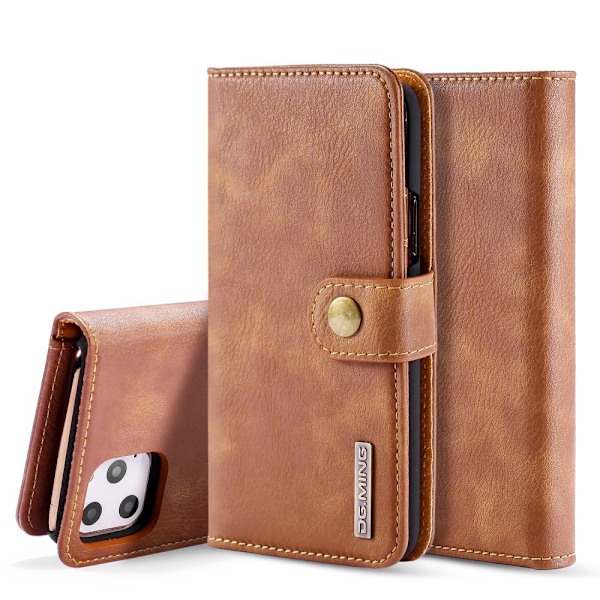 iPhone 11 Pro - DG.MING - Plånboksfodral/Magnet Skal - Brun Brown Brun