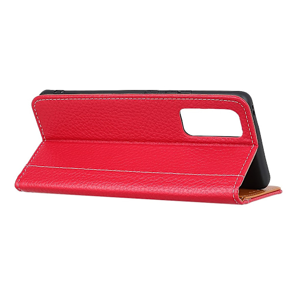 Samsung Galaxy A72 - Litchi Läder Fodral - Röd Red Röd