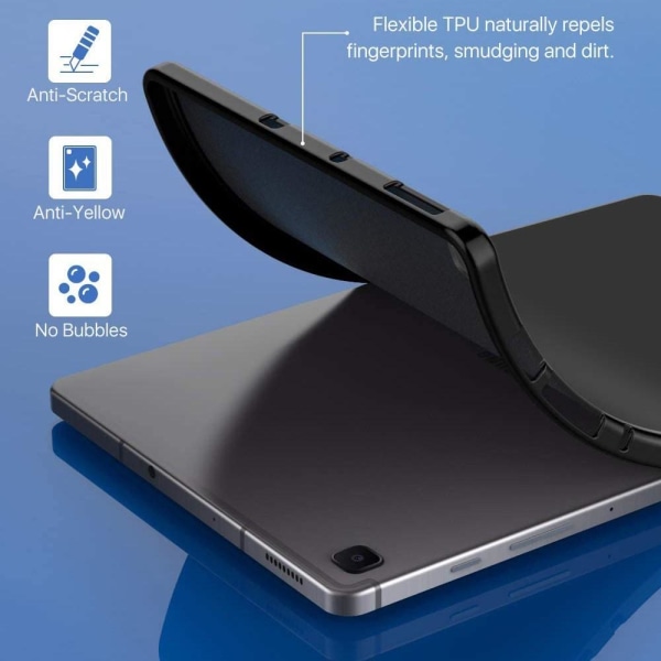 Samsung Galaxy Tab S6 Lite - Frostat TPU Skal - Svart Black Svart
