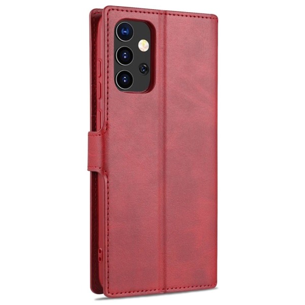 Samsung Galaxy A72 - AZNS Läder Fodral - Röd Red Röd